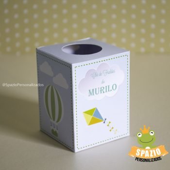 Caixa Tubete Tema Balão e Pipa