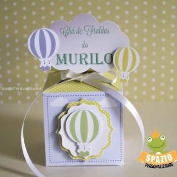 Caixa Meia Bala Tema Balão e Pipa