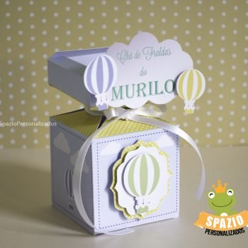 Caixa Meia Bala Tema Balão e Pipa
