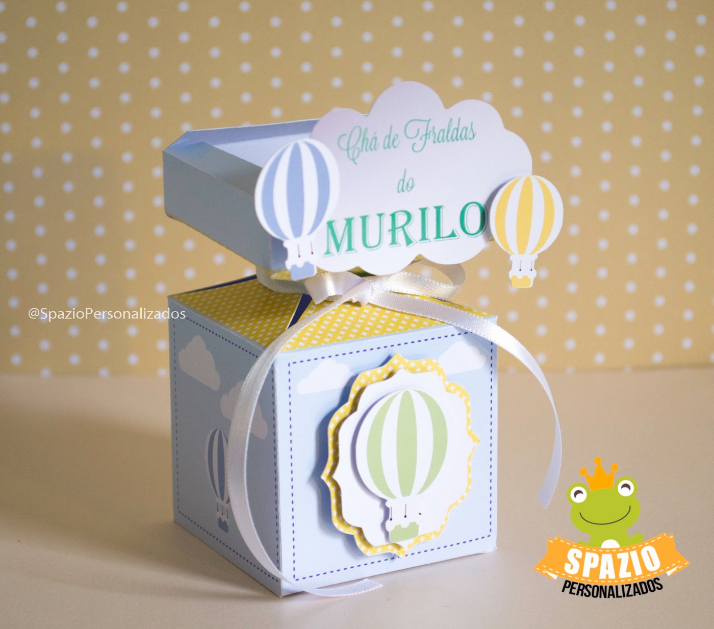 Caixa Meia Bala Tema Balão e Pipa