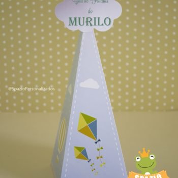caixa cone Tema Balão e Pipa