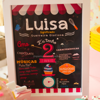 quadro negro confeitaria personalizado
