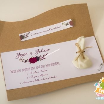 Convite de Casamento - Balão - Craft