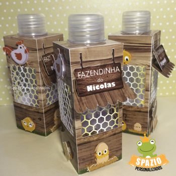 Caixa Tubete Fazendinha Personalizada em Scrap