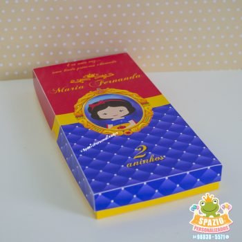 Caixa Convite Espelho Branca de Neve Luxo