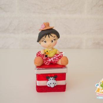 Caixa Acrilica Papelaria Fazendinha Menina