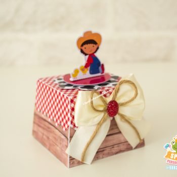 Caixa Trapézio Papelaria Fazendinha Menina