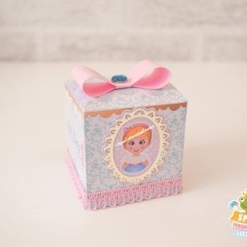 CAIXA CUBO - SCRAP JARDIM DE BONECAS
