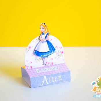 papelaria personalizada - alice no pais das maravilhas - scrapbook Bis Duplo