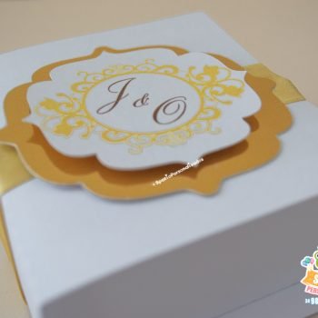 Caixa Convite Scrap Luxo - Bodas de Ouro Luxo