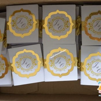 Entrega Caixa Convite Scrap Luxo - Bodas de Ouro