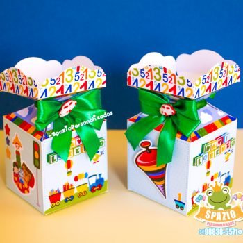 caixa meia bala- Tema Brinquedos