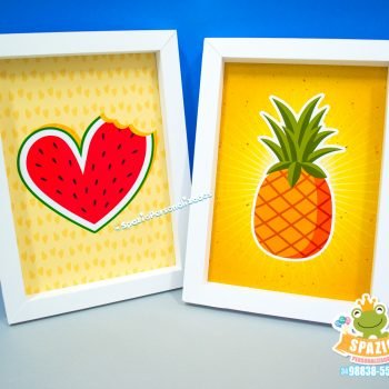 Quadro Personalizado em Scrap Papel - Frutaria
