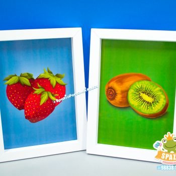 Quadro Personalizado em Scrap Papel - Frutaria