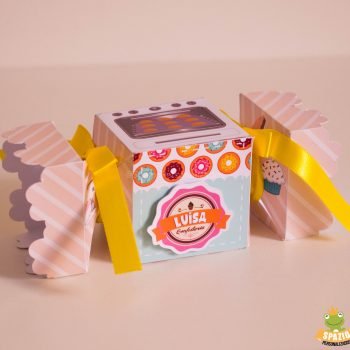 caixa bala tema confeitaria em scrap