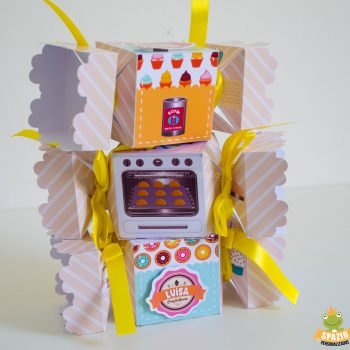 caixas balas tema confeitaria