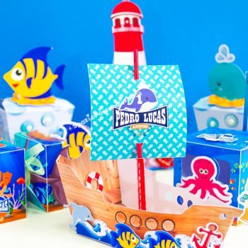 Personalizados Fundo do Mar em Scrap - Barquinho