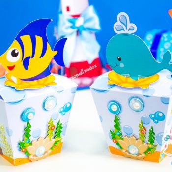 Personalizados Fundo do Mar em Scrap - Caixinha Fundo do Mar