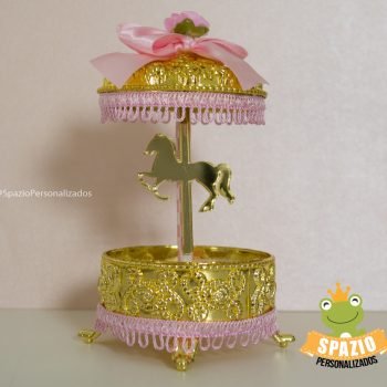 scrap carrossel luxo dourado