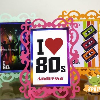 Scrap Porta Retratos Personalizado - Tema anos 80