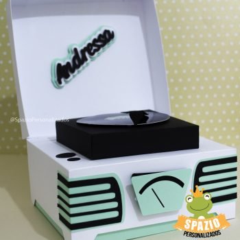 Vitrola em Scrap Festa Personalizado - Tema anos 80