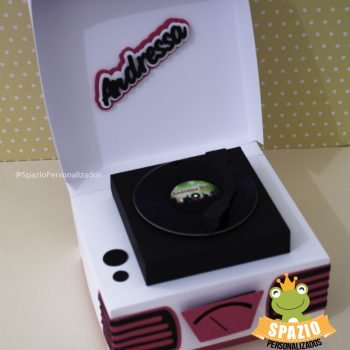 Vitrola em Scrap Festa Personalizado - Tema anos 80