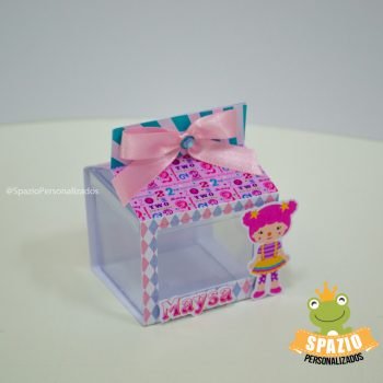 cx Acrílica Papelaria da Festa Personalizada - Circo Rosa