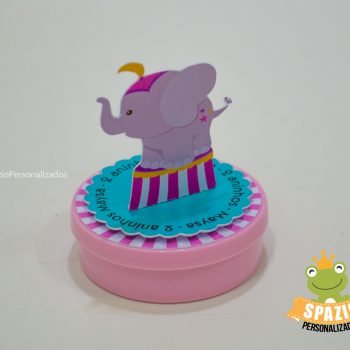Latinha 3d Papelaria da Festa Personalizada - Circo Rosa