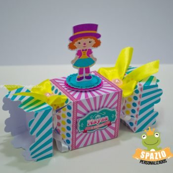 cx bala Papelaria da Festa Personalizada - Circo Rosa