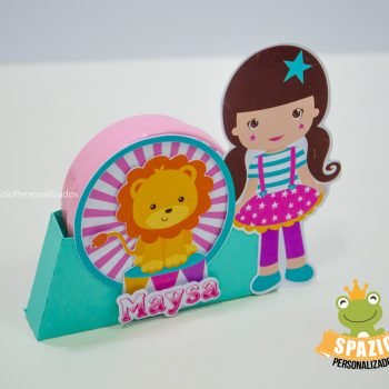 Latinha 3d Papelaria da Festa Personalizada - Circo Rosa