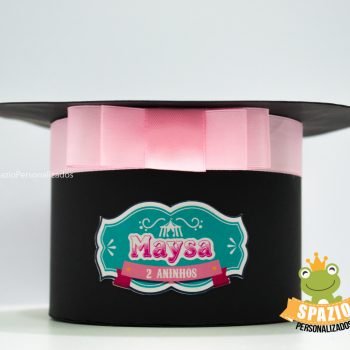 Cartola Papelaria da Festa Personalizada - Circo Rosa