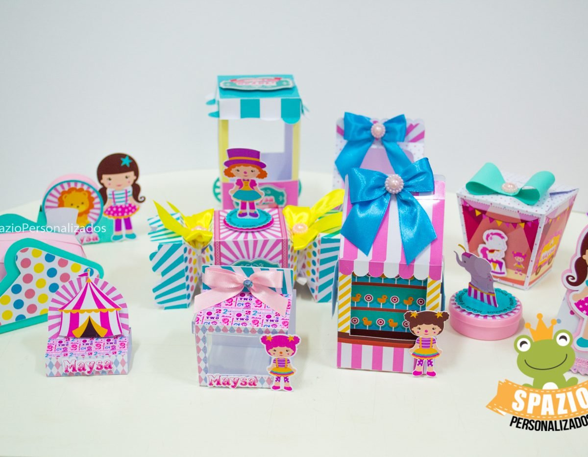 Papelaria da Festa Personalizada - Circo Rosa