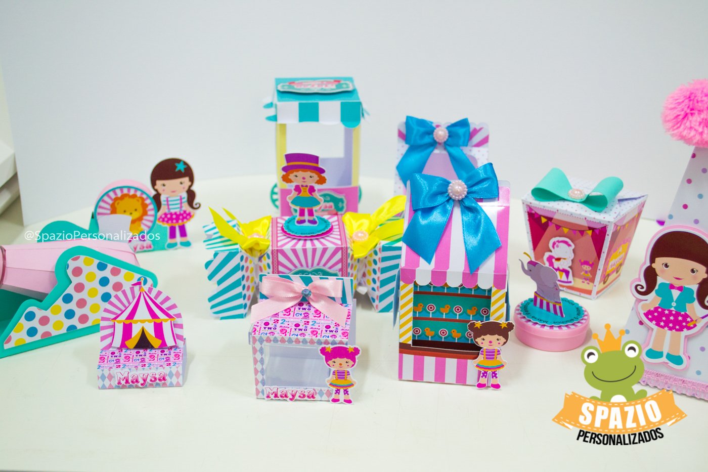Papelaria da Festa Personalizada - Circo Rosa