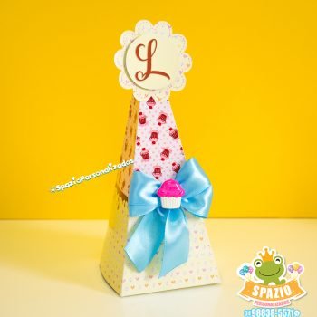 Caixa Cone Scrap para Festa Infantil - Chuva de Cupcake - Uberlandia