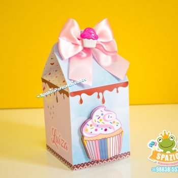 Caixa Milk Scrap para Festa Infantil - Chuva de Cupcake - Uberlandia