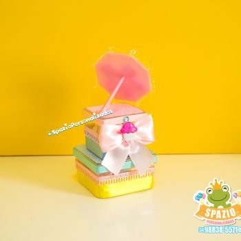 Caixa Acrílica Scrap para Festa Infantil - Chuva de Cupcake - Uberlandia