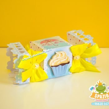 Caixa Bala Scrap para Festa Infantil - Chuva de Cupcake - Uberlandia