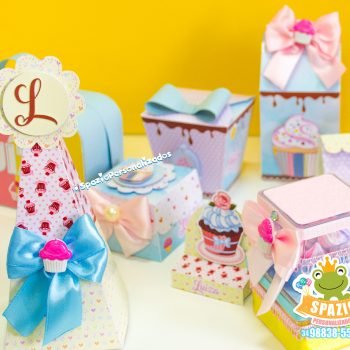 Scrap para Festa Infantil - Chuva de Cupcake - Uberlandia