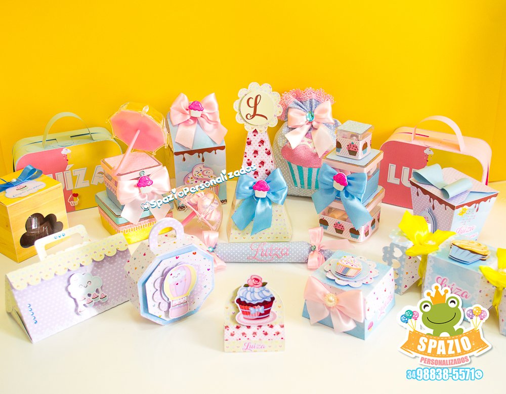 Scrap para Festa Infantil - Chuva de Cupcake - Uberlandia