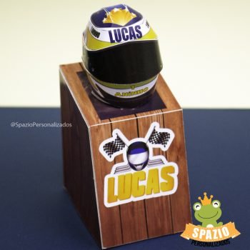 Papercraft Capacete 3D Papelaria Personalizada Festa Tema MotoGP