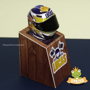 Capacete 3d Papercraft Papelaria Personalizada Festa Tema MotoGP