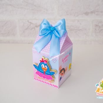 caixa milk GALINHA PINTADINHA - SCRAP DE PAPELARIA PERSONALIZADA