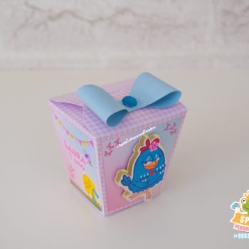 caixa sushi GALINHA PINTADINHA - SCRAP DE PAPELARIA PERSONALIZADA