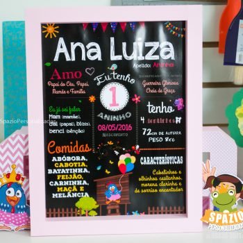 CHALKBOARD GALINHA PINTADINHA - SCRAP DE PAPELARIA PERSONALIZADA