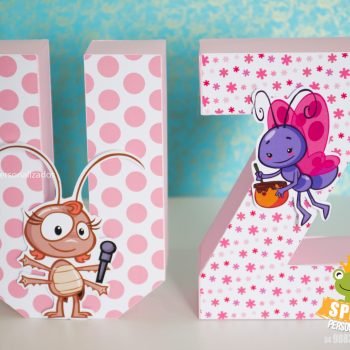LETRAS 3D GALINHA PINTADINHA - SCRAP DE PAPELARIA PERSONALIZADA