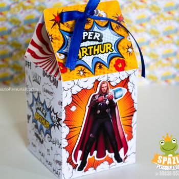 Caixinha Milk - Papelaria Personalizada Heróis Tradicional