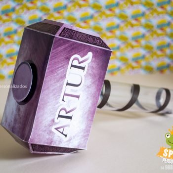 Caixa Tubete Martelo Thor Papelaria Personalizada