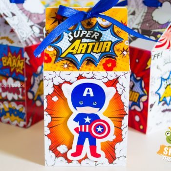 CP América Milk Heróis Cute de Papelaria Personalizada Uberlândia