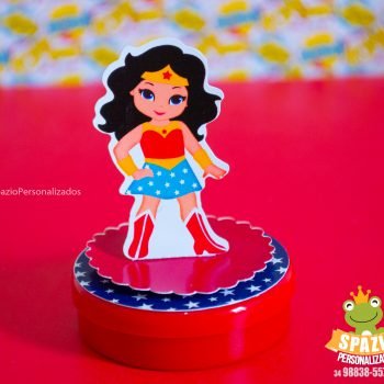 LATINHA MULHER MARAVILHA Heróis Cute de Papelaria Personalizada Uberlândia