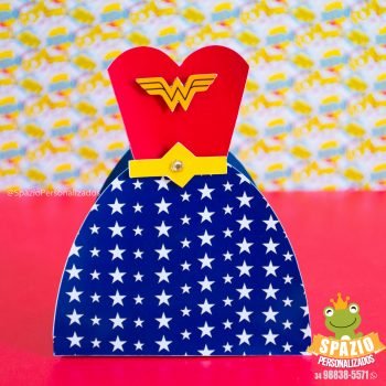 Caixa Tictac mulher Maravilha Heróis Cute de Papelaria Personalizada Uberlândia